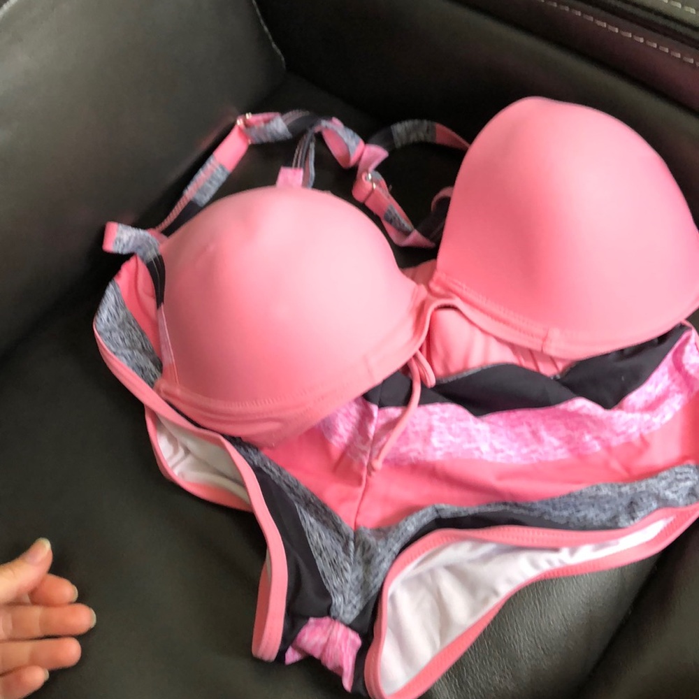 Linkshe boy short and bra top bikini combo